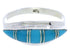 Silver Turquoise Inlay Ring Size 7-3/4 MX22428